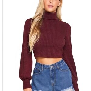 Forever 21 Deep Red Knit Top